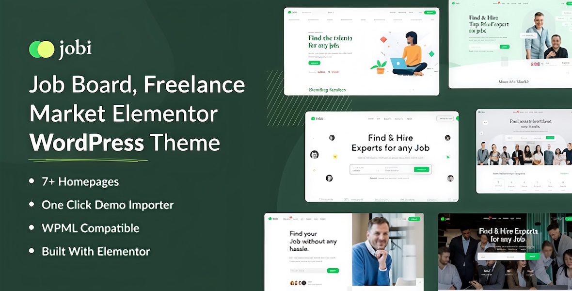 Jobi – Job Board, Freelance Marketplace Elementor WordPress Theme