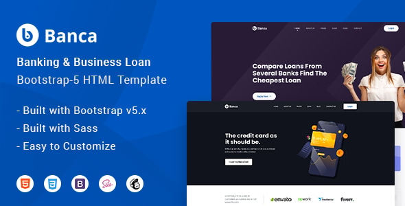 Banca – Banking & Business Loan Bootstrap-5 HTML Website Template